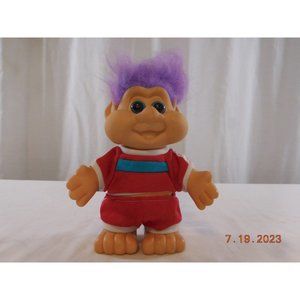I.T.B. Troll Doll Jogger Runner in Sweatsuit Blue Spiral Eyes Pink Hair Vintage
